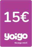 Recarga Yoigo España 15,00 €