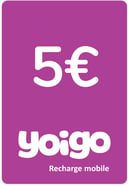 Recharge Yoigo Espagne 5,00 €