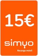 Recarga Simyo España 15,00 €