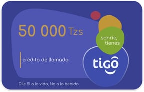 Ricarica  Tigo Tanzania 50.000,00 TZS