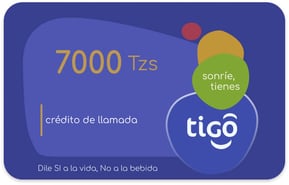 Ricarica  Tigo Tanzania 7.000,00 TZS