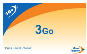 Recarga internet Jawal Maroc Telecom 3Gb