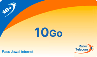 Recharge Internet Jawal Maroc Telecom 10Go
