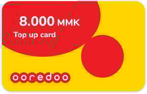 Recharge Ooredoo Myanmar 8000 MMK