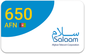 Top up Salaam Afghanistan AFN 650