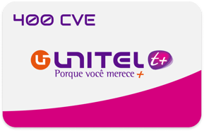 Recarga Unitel T+ Cabo Verde 400,00 CVE
