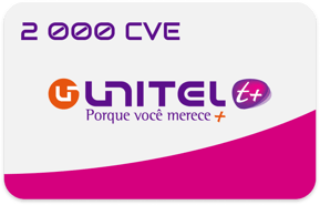 Recarga Unitel T+ Cabo Verde 2000,00 CVE