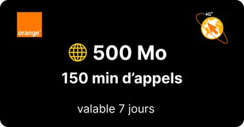 Forfait Orange Maroc 500Mo + 150min