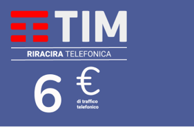 Ricarica  TIM Italia 6,00 €