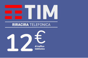 Recharge TIM Italie 12,00 €