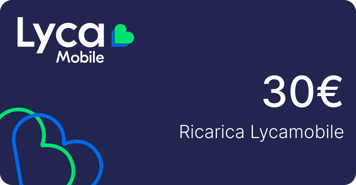 Ricarica  Lycamobile Italia 30,00 €