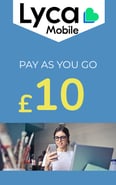 Ricarica Pacchetti  Lycamobile Regno Unito 10,00 £