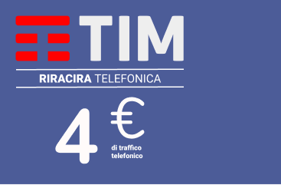 Recharge TIM Italie 4,00 €