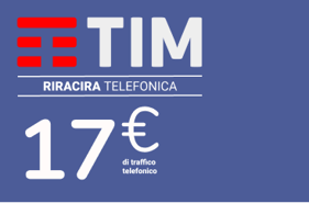 Recharge TIM Italie 17,00 €