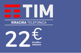 Recharge TIM Italie 22,00 €