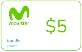 Top up Bundle Movistar Ecuador US$5.00