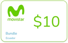 Recharge Forfait Movistar Équateur 10,00 $US