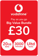 Top up Bundle Vodafone United Kingdom £30.00