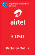 Top up Airtel Democratic Republic of Congo US$3.00