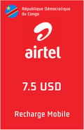 Top up Airtel Democratic Republic of Congo US$7.50