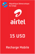 Top up Airtel Democratic Republic of Congo US$15.00