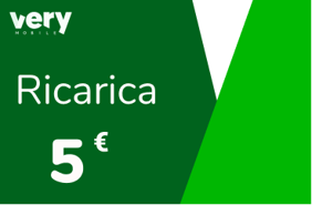 Ricarica  Very Mobile Italia 5,00 €