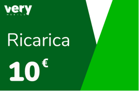 Ricarica  Very Mobile Italia 10,00 €