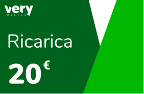 Ricarica  Very Mobile Italia 20,00 €