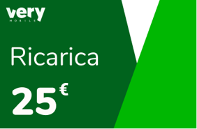 Ricarica  Very Mobile Italia 25,00 €
