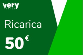 Ricarica  Very Mobile Italia 50,00 €