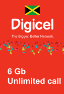 Top up Bundle Digicel Jamaica 6 Gb