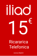 Ricarica  Iliad Italia 15,00 €