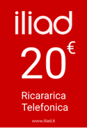 Ricarica  Iliad Italia 20,00 €