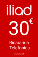 Ricarica  Iliad Italia 30,00 €