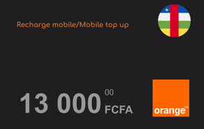 Recharge Orange République Centrafricaine 13 000 FCFA