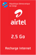 Recharge Internet Airtel RDC 2,5 Go
