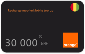 Recharge Orange Guinée 30 000 GNF