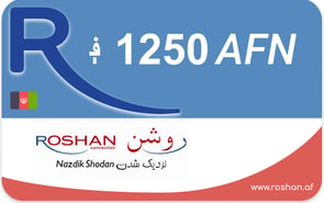 Aufladen Roshan Afghanistan 1.250 AFN