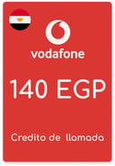 Recarga Vodafone Egipto 140 EGP