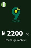 Recharge 9Mobile Nigéria 2 200,00 NGN