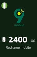 Recharge 9Mobile Nigéria 2 400,00 NGN