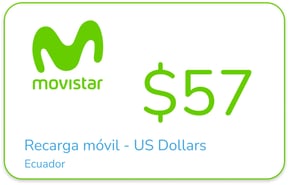 Recharge Movistar Équateur 55,00 $US