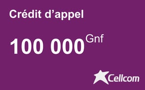 Recharge Cellcom Guinée 100 000 GNF