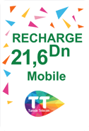 Recharge Tunisie Telecom Tunisie 21,600 TND