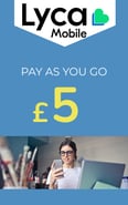 Ricarica Pacchetti  Lycamobile Regno Unito 5,00 £