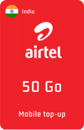 Recharge internet Airtel Inde 50Go