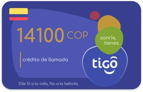 Recarga Tigo 14100 COP