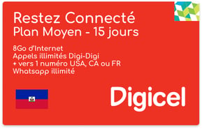Plan Digicel Haïti Restez Connecté Moyen - 8GB