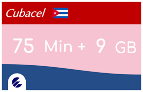 Recharge Cubacel 9Go + Appels et SMS