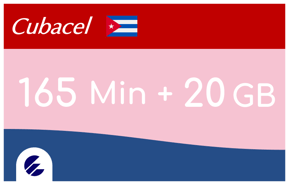 Recharge Cubacel 20Go + Appels et SMS